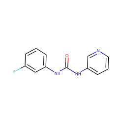 O=C(Nc1cccnc1)Nc1cccc(F)c1 ZINC000000398972