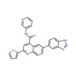 O=C(Nc1cccnc1)c1cc(-c2ccco2)nc2ccc(-c3ccc4[nH]cnc4c3)cc12 ZINC000150089469