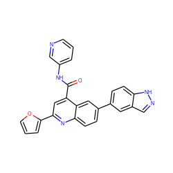 O=C(Nc1cccnc1)c1cc(-c2ccco2)nc2ccc(-c3ccc4[nH]ncc4c3)cc12 ZINC000150193481