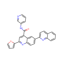 O=C(Nc1cccnc1)c1cc(-c2ccco2)nc2ccc(-c3ccc4ccccc4n3)cc12 ZINC000150168855