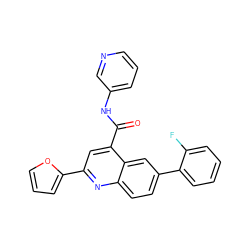 O=C(Nc1cccnc1)c1cc(-c2ccco2)nc2ccc(-c3ccccc3F)cc12 ZINC000150106331