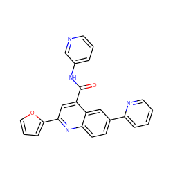 O=C(Nc1cccnc1)c1cc(-c2ccco2)nc2ccc(-c3ccccn3)cc12 ZINC000150127844