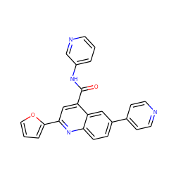 O=C(Nc1cccnc1)c1cc(-c2ccco2)nc2ccc(-c3ccncc3)cc12 ZINC000150188858