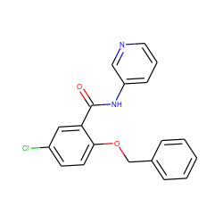 O=C(Nc1cccnc1)c1cc(Cl)ccc1OCc1ccccc1 ZINC000006697558