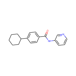 O=C(Nc1cccnc1)c1ccc(C2CCCCC2)cc1 ZINC000004359598