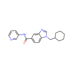 O=C(Nc1cccnc1)c1ccc2c(c1)ncn2CC1CCCCC1 ZINC000103265225