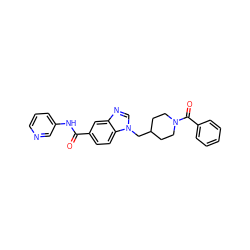 O=C(Nc1cccnc1)c1ccc2c(c1)ncn2CC1CCN(C(=O)c2ccccc2)CC1 ZINC000098208176