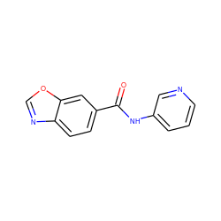 O=C(Nc1cccnc1)c1ccc2ncoc2c1 ZINC000103265267