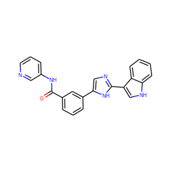 O=C(Nc1cccnc1)c1cccc(-c2cnc(-c3c[nH]c4ccccc34)[nH]2)c1 ZINC001772632935