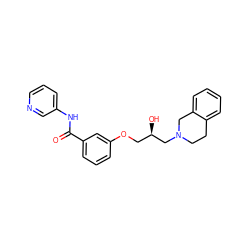 O=C(Nc1cccnc1)c1cccc(OC[C@@H](O)CN2CCc3ccccc3C2)c1 ZINC000220905210