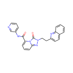 O=C(Nc1cccnc1)c1cccc2nn(CCc3ccc4ccccc4n3)c(=O)n12 ZINC000147398620