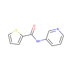 O=C(Nc1cccnc1)c1cccs1 ZINC000000290754