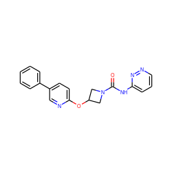 O=C(Nc1cccnn1)N1CC(Oc2ccc(-c3ccccc3)cn2)C1 ZINC000043207545