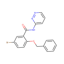 O=C(Nc1cccnn1)c1cc(Br)ccc1OCc1ccccc1 ZINC000166497009