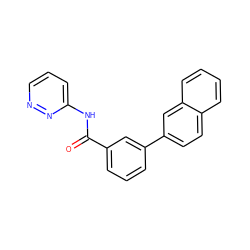 O=C(Nc1cccnn1)c1cccc(-c2ccc3ccccc3c2)c1 ZINC000299819654