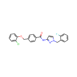 O=C(Nc1ccn(Cc2ccccc2F)n1)c1ccc(COc2ccccc2Cl)cc1 ZINC000000653861