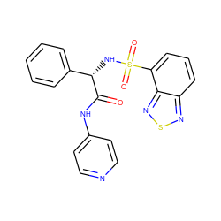 O=C(Nc1ccncc1)[C@@H](NS(=O)(=O)c1cccc2nsnc12)c1ccccc1 ZINC000016051895