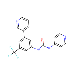 O=C(Nc1ccncc1)Nc1cc(-c2cccnc2)cc(C(F)(F)F)c1 ZINC000653768383