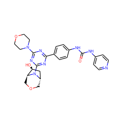 O=C(Nc1ccncc1)Nc1ccc(-c2nc(N3CCOCC3)nc(N3[C@H]4COC[C@H]3C[C@@H]4O)n2)cc1 ZINC000101366800