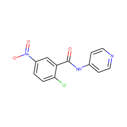 O=C(Nc1ccncc1)c1cc([N+](=O)[O-])ccc1Cl ZINC000000003381