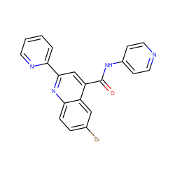 O=C(Nc1ccncc1)c1cc(-c2ccccn2)nc2ccc(Br)cc12 ZINC000001073793