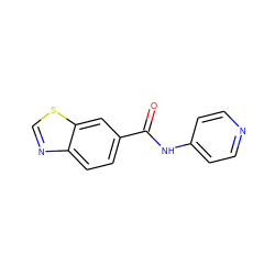 O=C(Nc1ccncc1)c1ccc2ncsc2c1 ZINC000017584656