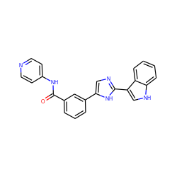 O=C(Nc1ccncc1)c1cccc(-c2cnc(-c3c[nH]c4ccccc34)[nH]2)c1 ZINC001772617817