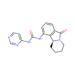 O=C(Nc1ccncn1)Nc1cccc2c1[C@@H]1CCCCN1C2=O ZINC000095577066