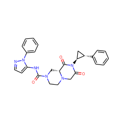 O=C(Nc1ccnn1-c1ccccc1)N1CCN2CC(=O)N([C@H]3C[C@@H]3c3ccccc3)C(=O)[C@H]2C1 ZINC000072177176