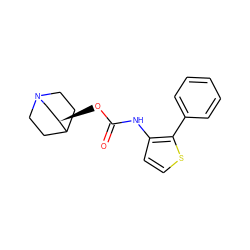 O=C(Nc1ccsc1-c1ccccc1)O[C@@H]1CN2CCC1CC2 ZINC000144832149