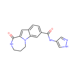 O=C(Nc1cn[nH]c1)c1ccc2cc3n(c2c1)CCCNC3=O ZINC000073221284