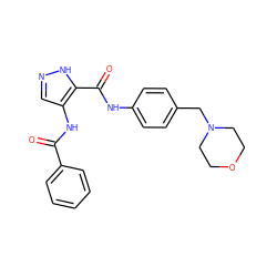 O=C(Nc1cn[nH]c1C(=O)Nc1ccc(CN2CCOCC2)cc1)c1ccccc1 ZINC000199172215