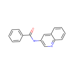 O=C(Nc1cnc2ccccc2c1)c1ccccc1 ZINC000001507097