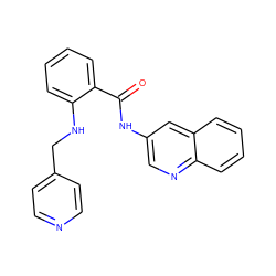 O=C(Nc1cnc2ccccc2c1)c1ccccc1NCc1ccncc1 ZINC000014946550