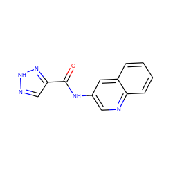 O=C(Nc1cnc2ccccc2c1)c1cn[nH]n1 ZINC000048890256