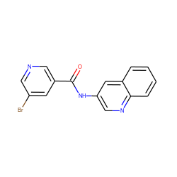 O=C(Nc1cnc2ccccc2c1)c1cncc(Br)c1 ZINC000001505598