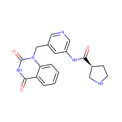 O=C(Nc1cncc(Cn2c(=O)[nH]c(=O)c3ccccc32)c1)[C@H]1CCNC1 ZINC001772600061