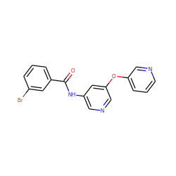 O=C(Nc1cncc(Oc2cccnc2)c1)c1cccc(Br)c1 ZINC000096175649