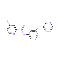 O=C(Nc1cncc(Oc2cncnc2)c1)c1cc(Cl)ccn1 ZINC000096175691