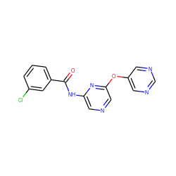 O=C(Nc1cncc(Oc2cncnc2)n1)c1cccc(Cl)c1 ZINC000096175621