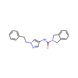 O=C(Nc1cnn(CCc2ccccc2)c1)N1Cc2ccccc2C1 ZINC000167728936