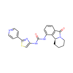 O=C(Nc1csc(-c2ccncc2)n1)Nc1cccc2c1[C@@H]1CCCCN1C2=O ZINC000095577569