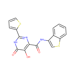 O=C(Nc1csc2ccccc12)c1nc(-c2cccs2)[nH]c(=O)c1O ZINC000028820275