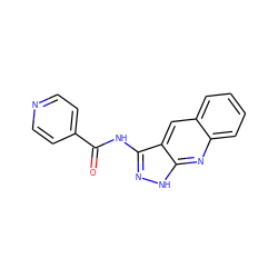 O=C(Nc1n[nH]c2nc3ccccc3cc12)c1ccncc1 ZINC000063539462