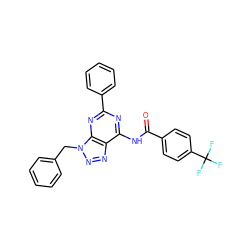 O=C(Nc1nc(-c2ccccc2)nc2c1nnn2Cc1ccccc1)c1ccc(C(F)(F)F)cc1 ZINC000040893431