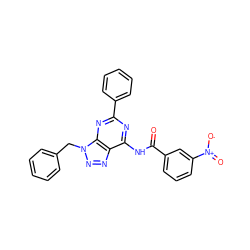 O=C(Nc1nc(-c2ccccc2)nc2c1nnn2Cc1ccccc1)c1cccc([N+](=O)[O-])c1 ZINC000040896367