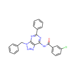 O=C(Nc1nc(-c2ccccc2)nc2c1nnn2Cc1ccccc1)c1cccc(Cl)c1 ZINC000040861506