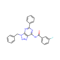 O=C(Nc1nc(-c2ccccc2)nc2c1nnn2Cc1ccccc1)c1cccc(F)c1 ZINC000040861502