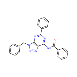 O=C(Nc1nc(-c2ccccc2)nc2c1nnn2Cc1ccccc1)c1ccccc1 ZINC000040861819