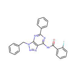 O=C(Nc1nc(-c2ccccc2)nc2c1nnn2Cc1ccccc1)c1ccccc1F ZINC000040866315